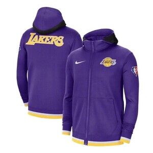 Nike Engineered LA Lakers Showtime Full-Zip Hoodie NBA 75 Men L New